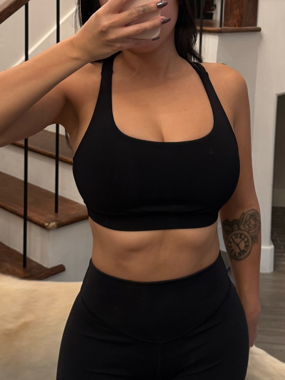 lululemon Energy Bra B-D Cups, BLACK, Size 6